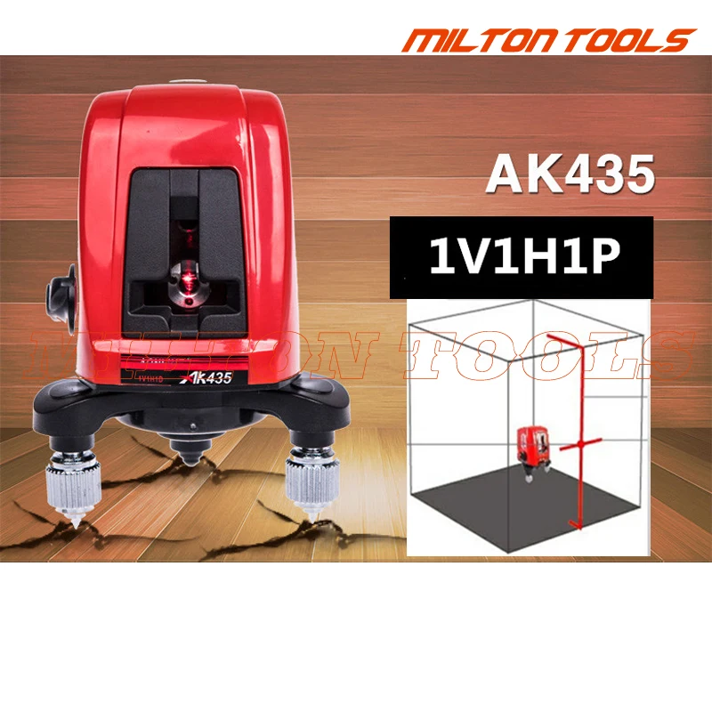 Laser Level 2 Red Cross Line 1 Point AK435 Horizonatal Vertival 360 Rotary Self- leveling Nivel Laser Diagnostic Tools AK435