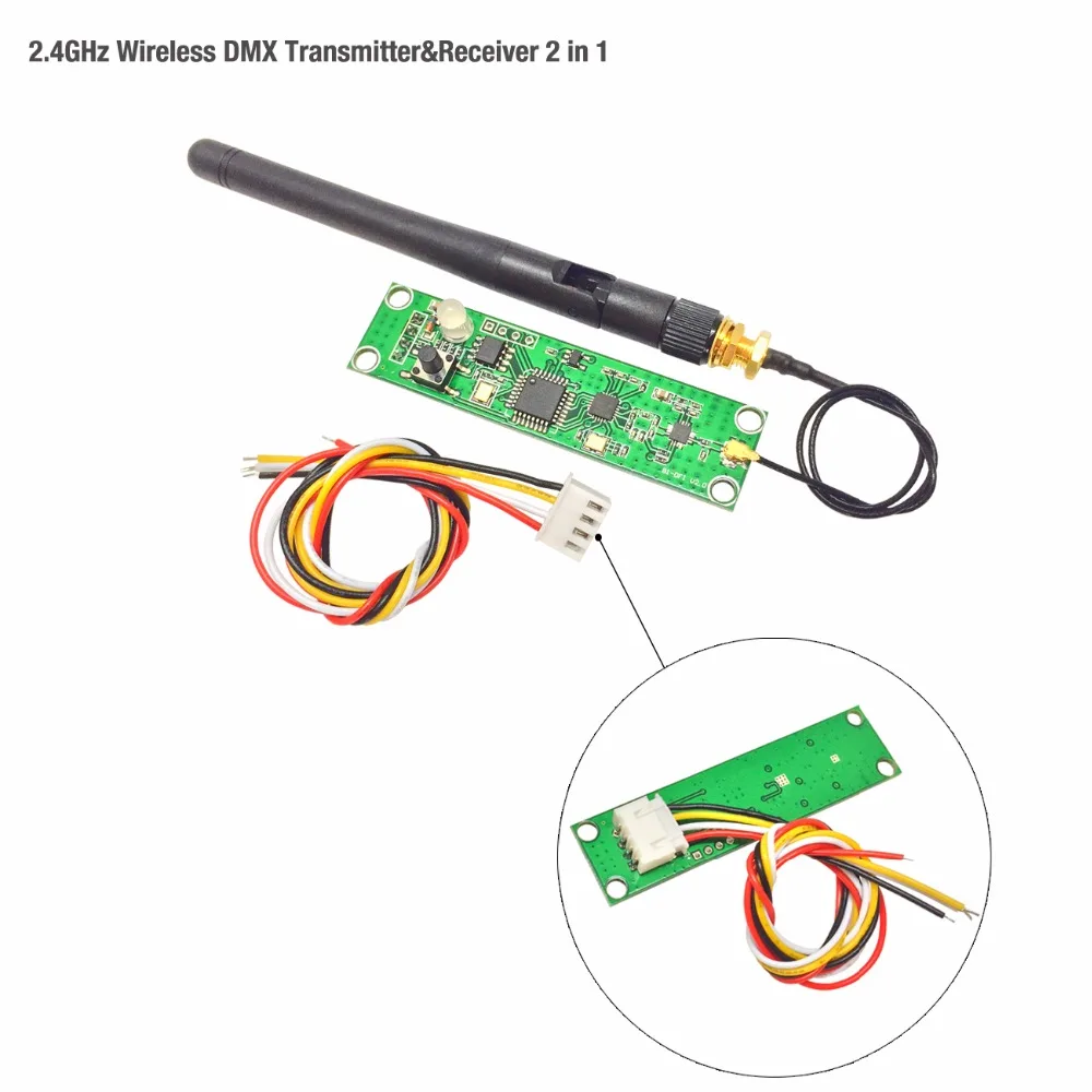 Imagem -04 - sem Fio Disco Light Controller Mini Módulo Pcb Transmissor e Receptor em Iluminação dj Stage Dmx 512 15 Pcs por Lote