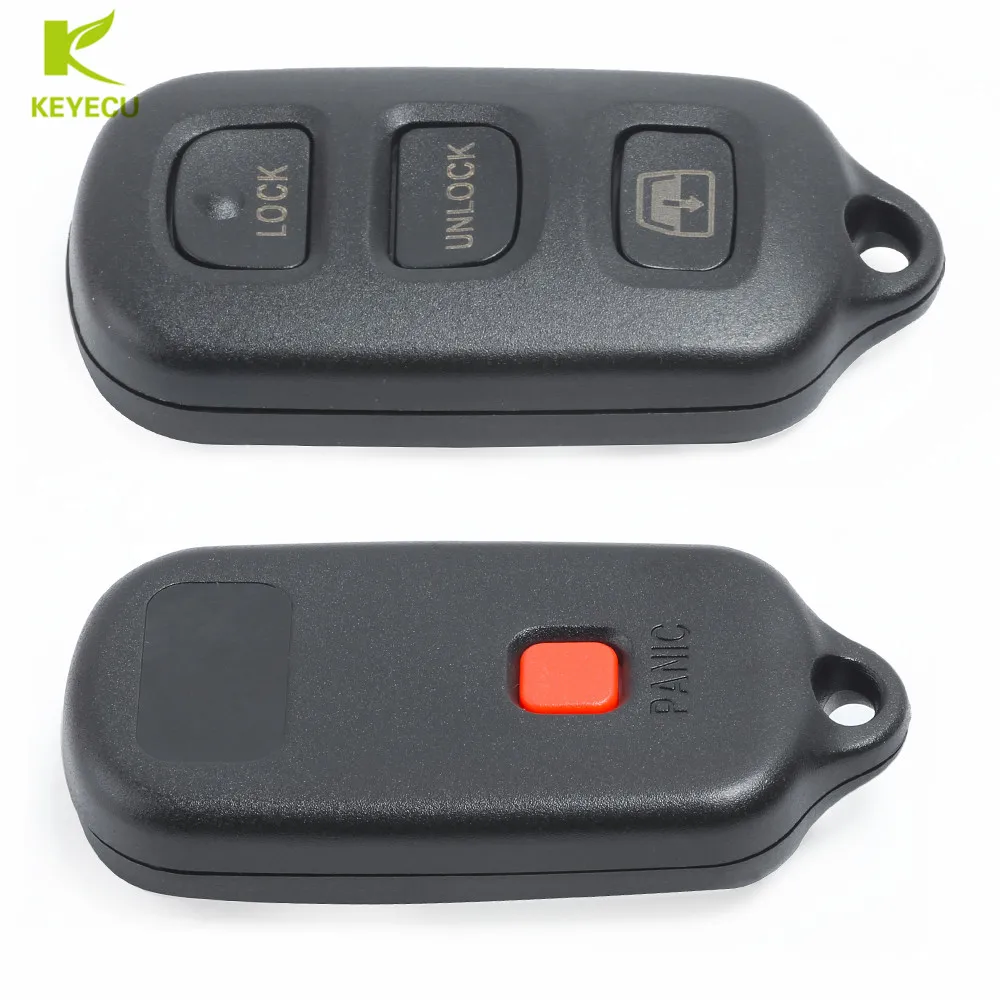 

KEYECU 2PCS Remote Keyless Shell for TOYOTA Sequoia 4Runner Sequoia Matrix Key Replacement 3+1 Button