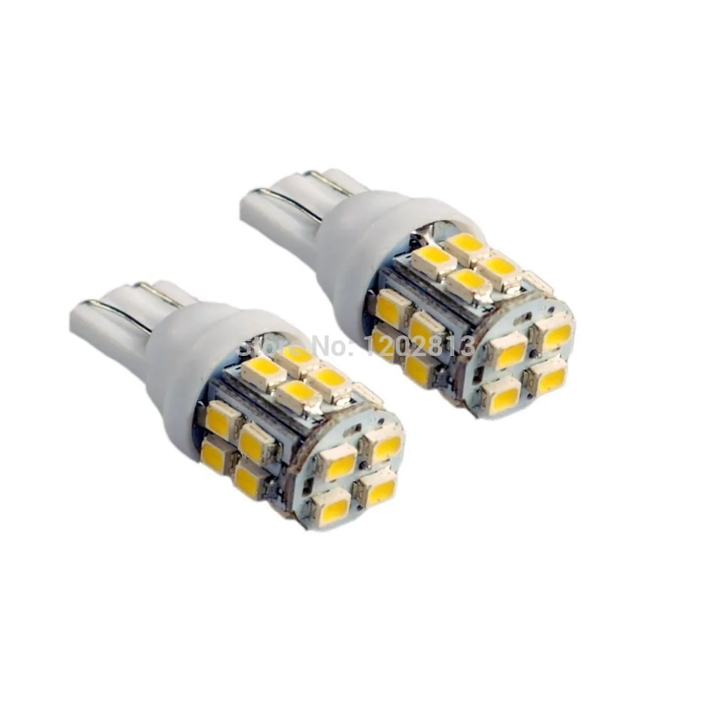 New T10 W5W 194 168 501 Car White 20 SMD LED Inverted Side Wedge Light Bulb 12V 10-pack