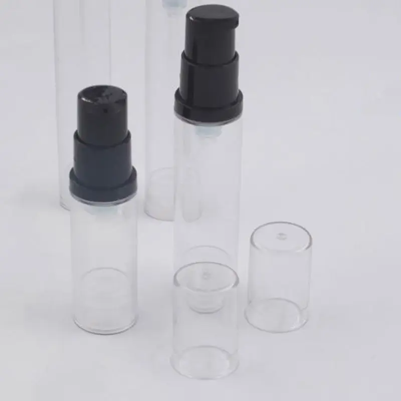 

15ML 12ML 10ML 5ML Clear Airless Lotion Pump Bottle Emtpy Refillable hand cream bottle With lotion pump Container F114