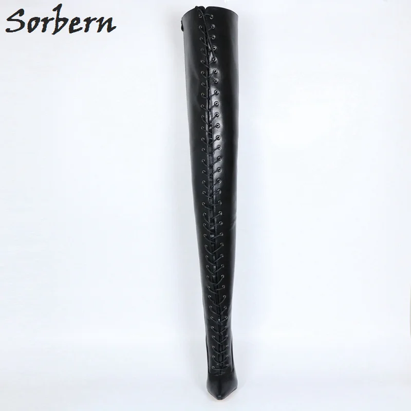 Sorbern Personalized 85Cm Long Boot Women Crotch High Booty Alternative 18Cm High Heel Defiant Footwear Shoes For Crossdressers