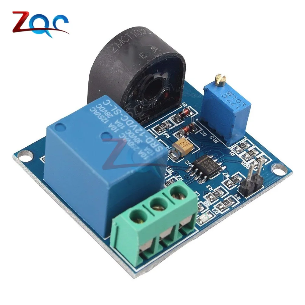 AC Current Detection Sensor Module 5V 12V 24V Relay Protection Module 5A Over-Current Overcurrent Protection Switch Output