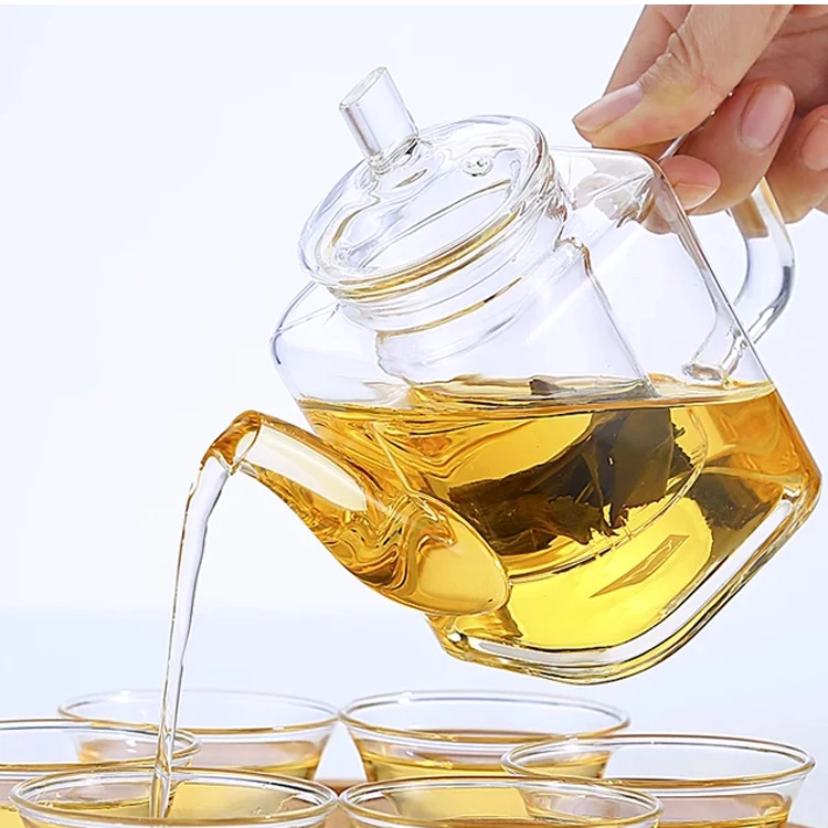 Glass tetera, square tea pot, 400ml speical tea pot with glass infuser