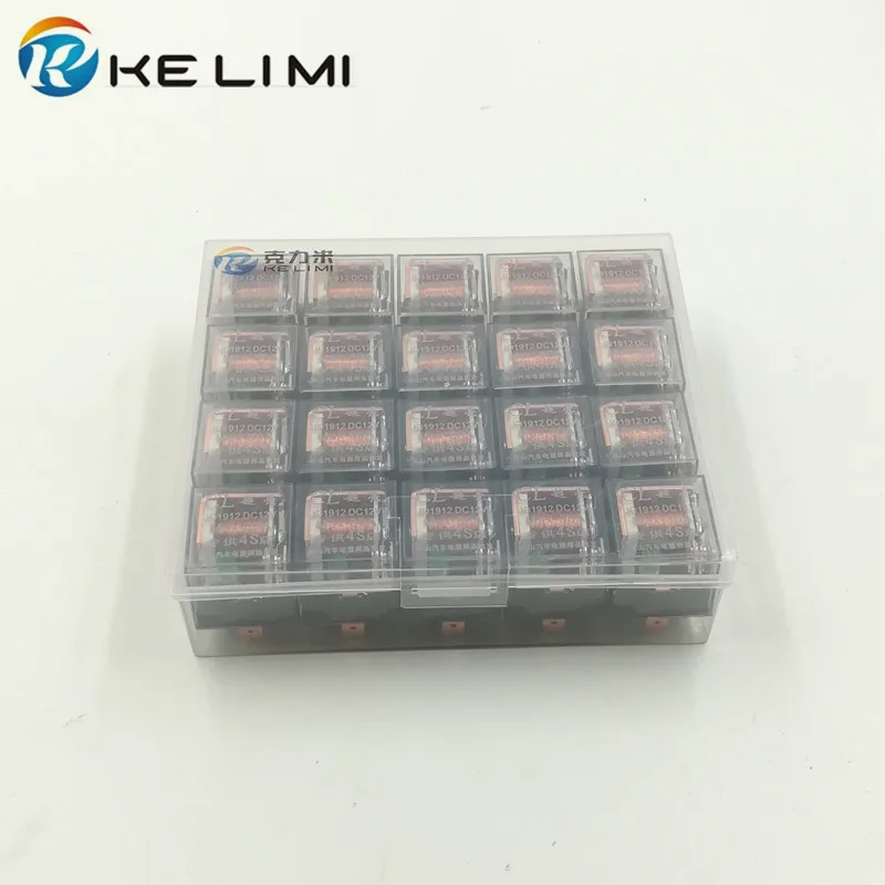 KE LI MI 20x Car Auto DC 12V 12 Volt coil 80A AMP Transparent SPDT Relay 4 pins 5 pins Heavy-duty impact moulded Relays