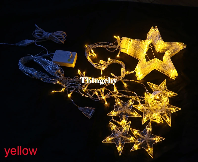 220V 138pcs LED fairy string lights Star Curtain Lights Waterproof outdoor christmas decorations for home wedding Garlands natal