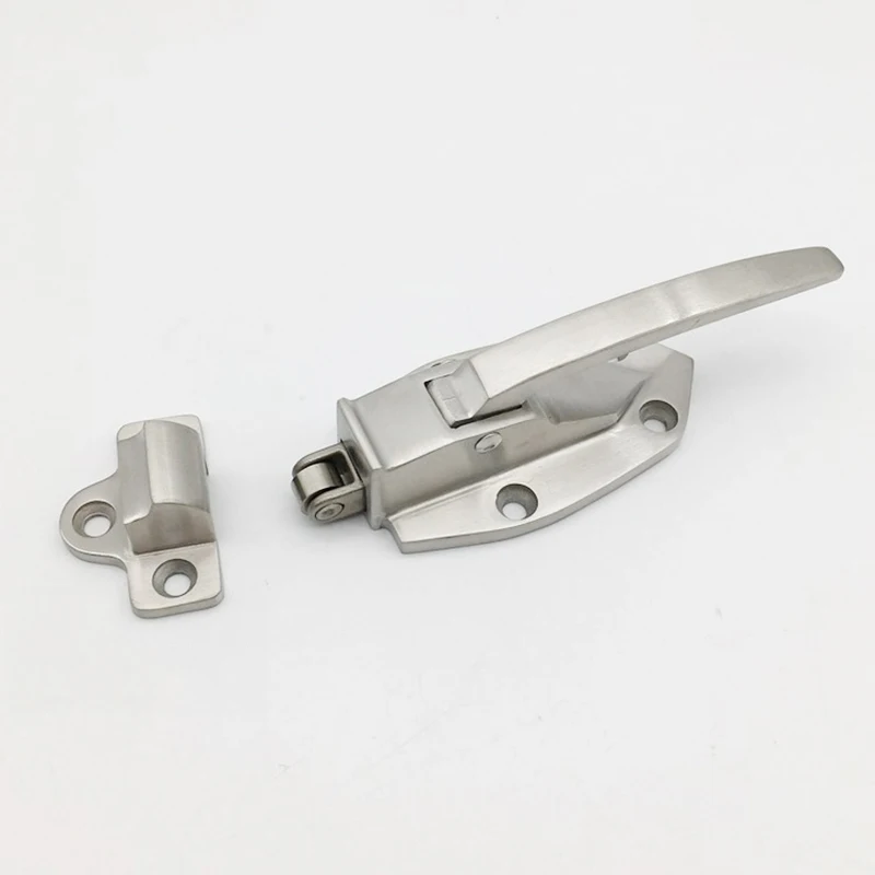 Picture 5: Stainless Steel Oven Door Lock Freezer Lock Latch Handle Cold Storage Door Lock Oven Flat Door Handle A06
