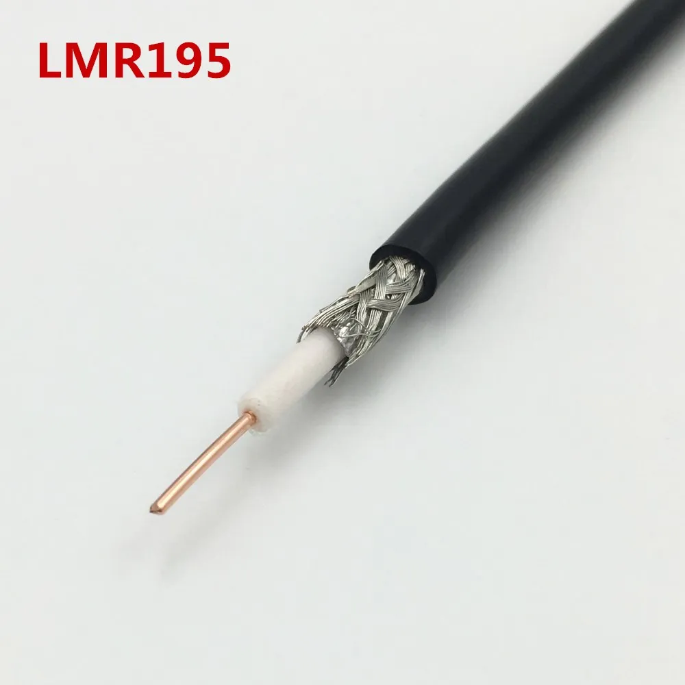 1Pcs 10M LMR195 RF Coaxial Cable Connector 50ohm Coax Transceiver Pigtail High Quality LMR 195 Wire Adapter