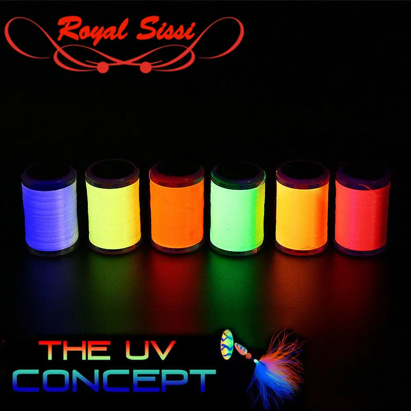 New 6 optional UV fluo colors standard 6/0 fly tying thread 150D polyester filaments thread trout bass pike flies exclusive-use