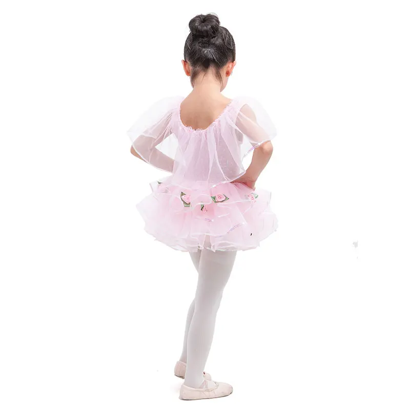 New Shining Sequins Pink Child Ballet Tutu Dancewear,Kids Stage Performance/Competition Costume,Girls Birtyday/Party/Solo Dress