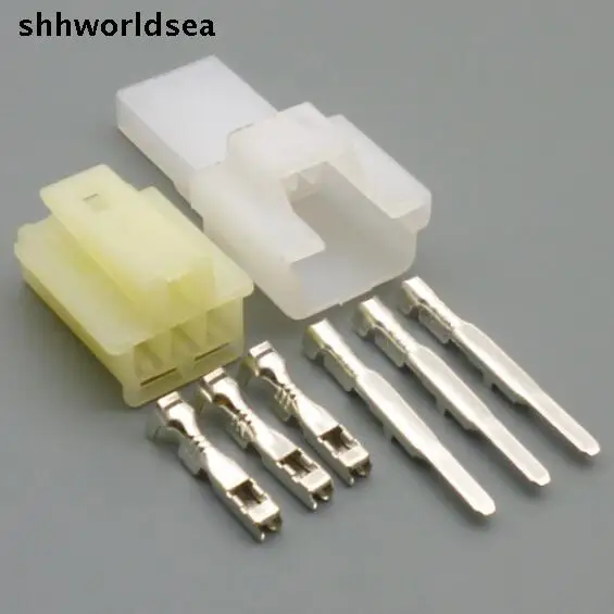 

shhworldsea 5/30/100sets 2.3mm 3pin 3p male female wiring connector 6090-1131 6090-1136