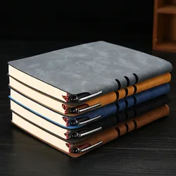 1pcs A5 Leather Notebook 112 Sheets Upscale Business Office Gift Notepad Practical Daily Memos Office School Notebook