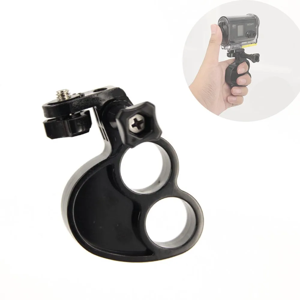 Self Ring Monopod Knuckles Fingers Grip with Holder Mount for sony action cam AS100V AS200V AS30V X1000V AEE Surf Accessories
