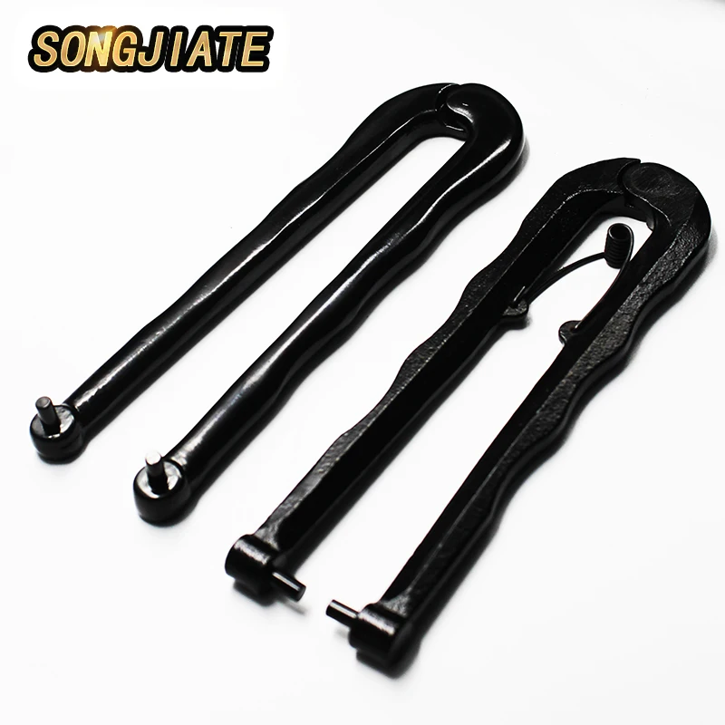 SONGJIATE Adjustable Hook Spanner T-Type Double Pin Wrench round Nut Multi Tool for Angle Grinder Electric Breaker Oil Cap