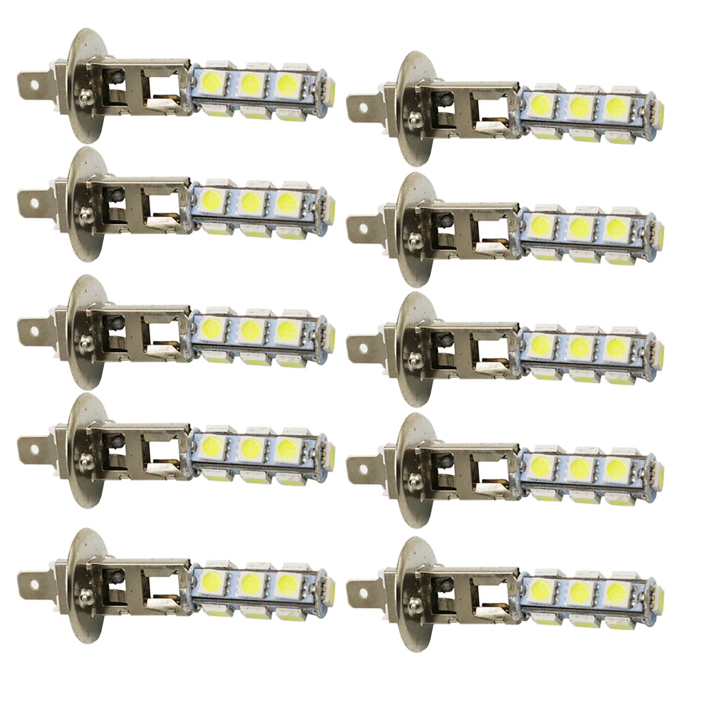 

YSY 10PCS H1 H3 5050 13SMD LED DC12V 24V Auto Car Fog Light Lamp LED Bulbs Super Bright White 7500k car-styling 160LM