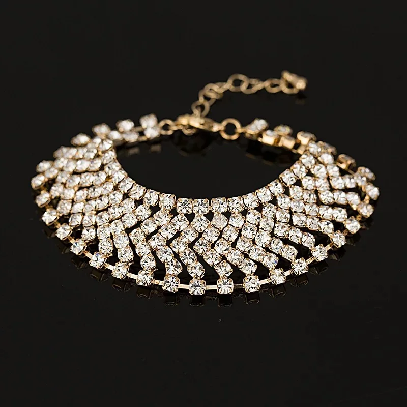 women\'s Bracelet Elegant Rhinestone Crystal Chain Female Jewelry Accessories