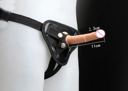 14.5*2.2cm Strap on mini Dildos with Pants Realistic Anal Dildo Harness Strapons Fake Penis for Lesbian Sex Toys for Couple