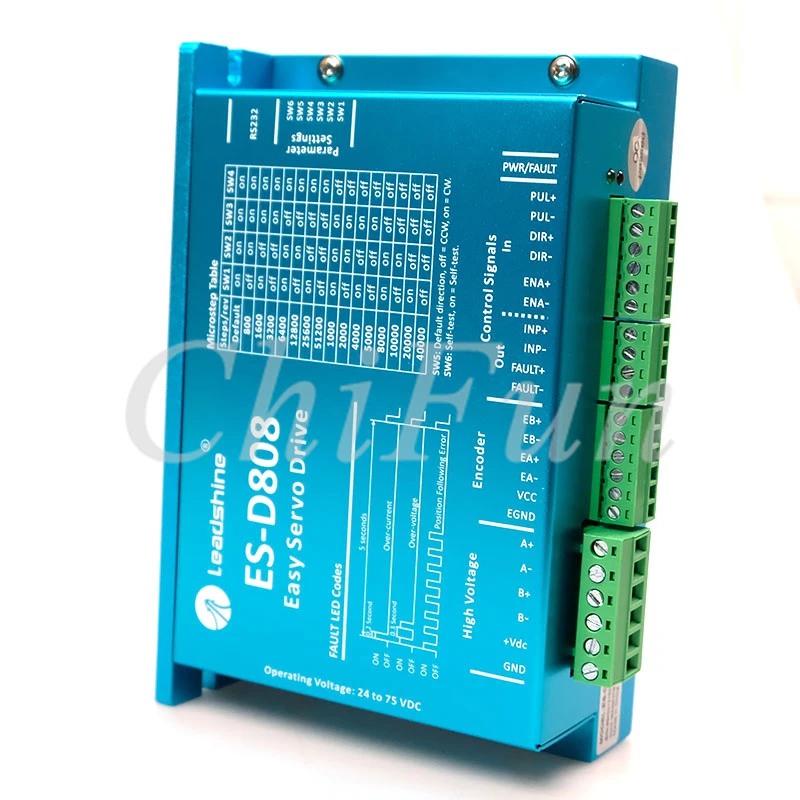 Leadshine 2 المرحلة NEMA34 سهلة المؤازرة الهجين مضاعفات سائق كيت ES-D808(HBS86) + ES-M23480 (86HSM85-E1) 8.0N.m مع 3m كابل