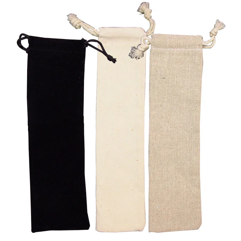 50pcs/lot non-woven fabric storage bag/pouch for stainless steel straws/chopsticks/dinnerware