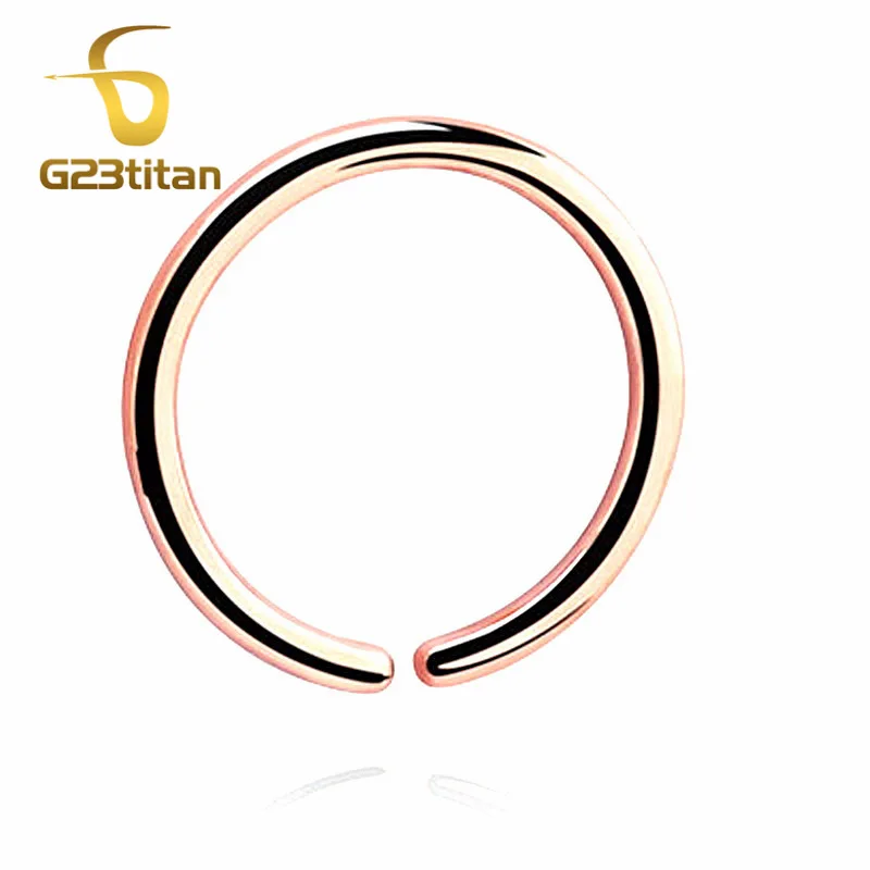 20G Open Titanium Rings Fake Nose Septum Piercing Ring Ear Cartilage Helix Earring 0.8mm Body Jewelry Accessory 8mm 10mm Choose