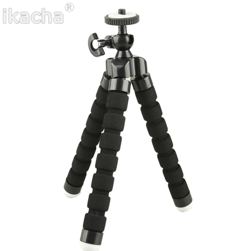 2022 Mini Flexible Sponge Octopus Tripod Mount Adapter For Gopro Hero 9 7 5 SJ4000 SJ5000 For Xiaomi yi 4k Black Red Blue