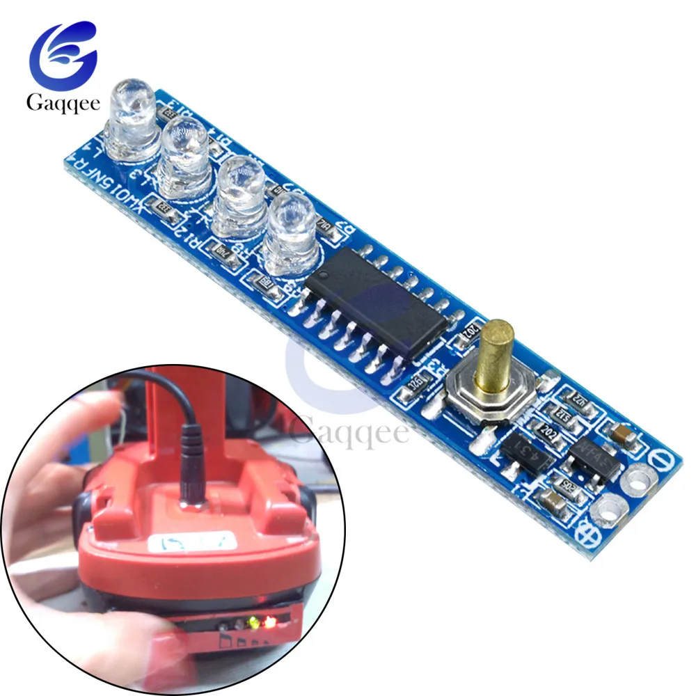 4S Lithium Battery Capacity Indicator Tester LED Display Board Power Level Indicator For 4pcs 18650 Lithium Li-ion lipo Battery