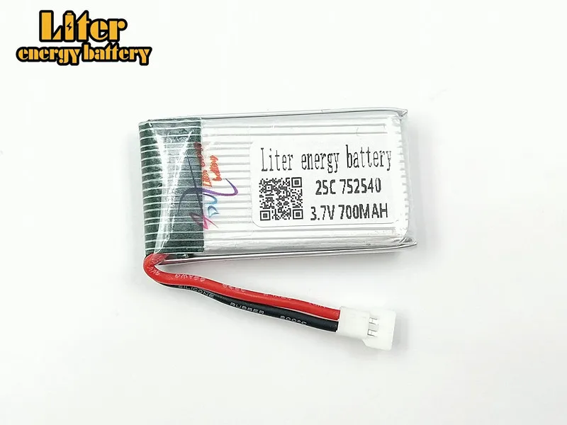 20pcs/lot  X5C X5SW Tanco M68 Chengxing CX-30 H5C quadrocopter 3.7V 700mAh lithium battery 752540 25c