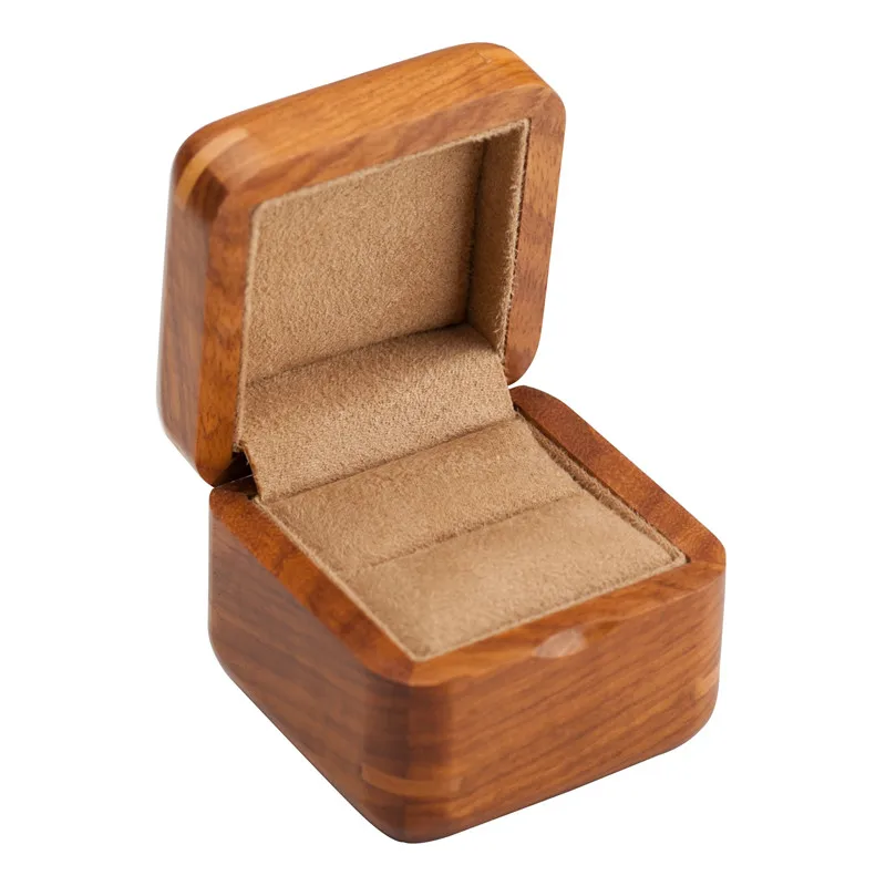 Travel Small Wood Luxury Jewelry Packing Case Display Box For Girls Wedding Ring Stud Earring Cuff-Link Organizer Women Men Gift