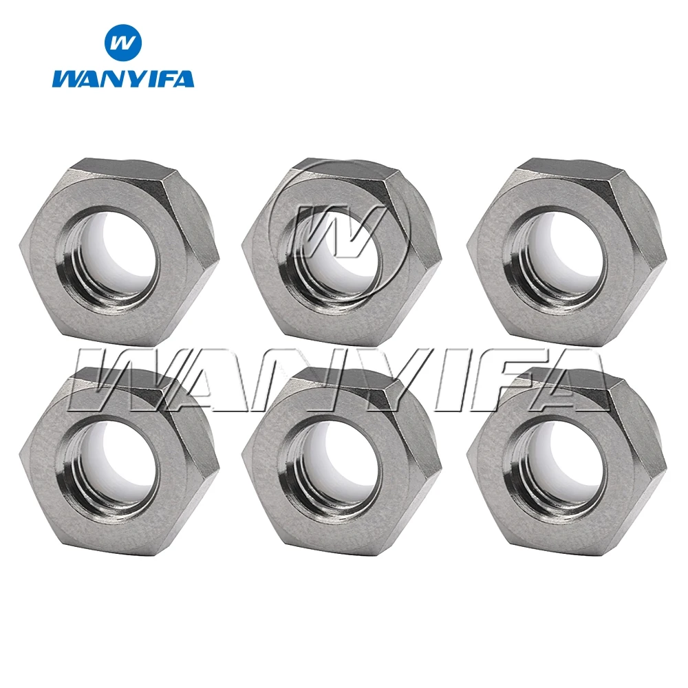Immagine 4: Wanyifa Titanium Bike Lock M6 Dado Nylon Flangia Testa Bulloni Viti 6 Pz/lotto