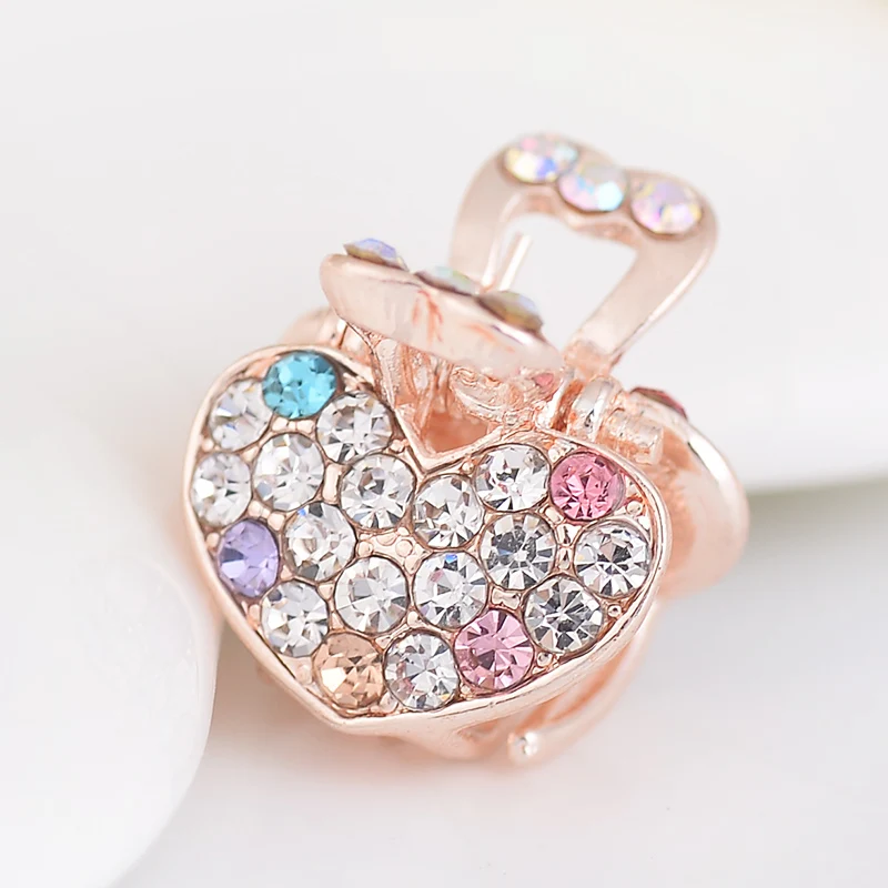 EASYA Small Crystal Heart Ornaments Hairdressing Accessories Jewelry For Women