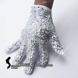 Guanto di cristallo fatto a mano di moda rara MJ Michael Jackson collezione di strass su un lato collezione Billie Jean