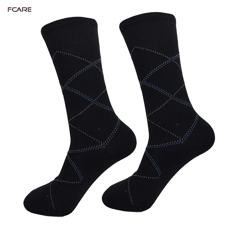 Fcare 8PCS=4 pairs mens cotton dress socks plus large big size EU  40, 41, 42, 43, 44, 45, US 7-11 crew socks calcetines