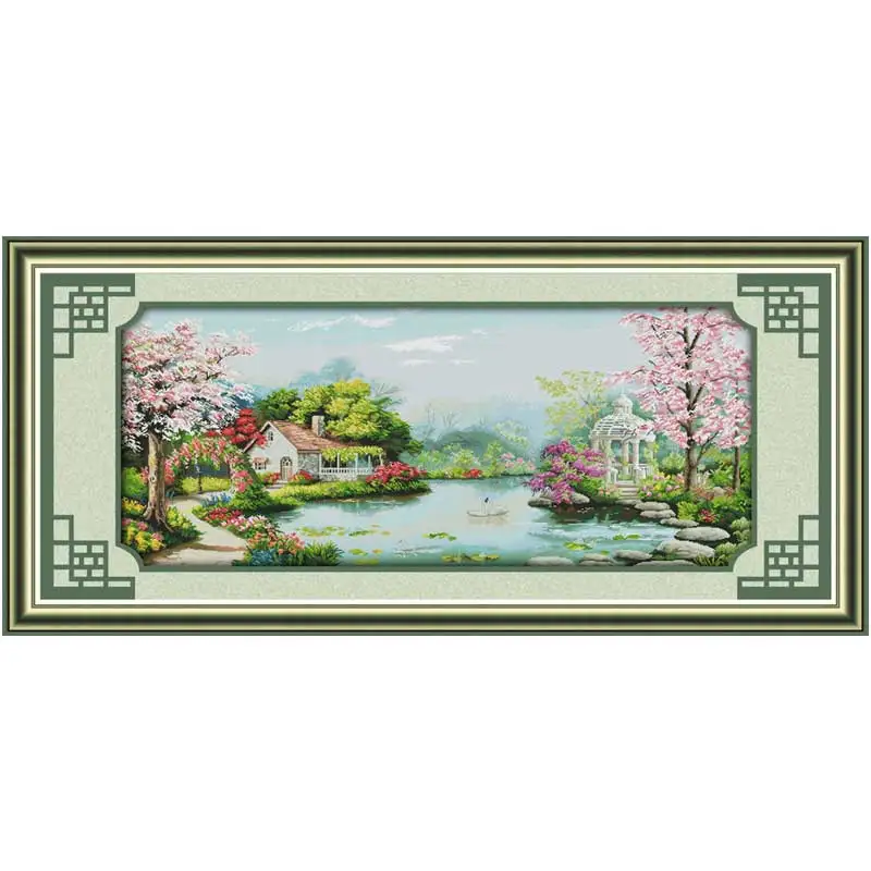 The Plantation of Love Patterns Counted Cross Stitch Set DIY 11CT 14CT 16CT Stamped DMC Cross-stitch Kit Embroidery Needlework