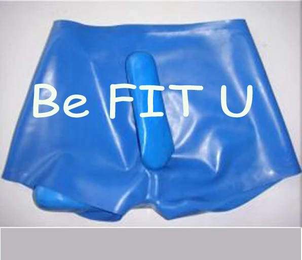 Latex Shorts Fetish Sexy Double Sheaths for Penis and Butt/ ass Anal Or Ball Cock Sleeve style