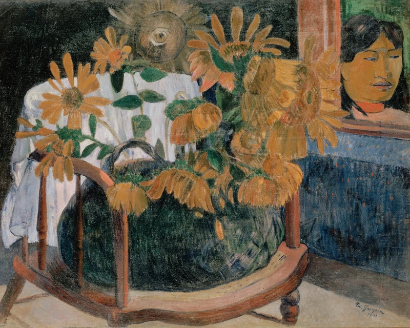 landscape canvas painting scenery picture impressionism masterpiece poster art  The Sunflowers By Paul Gauguin