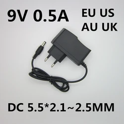 AC/DC Adapter AC 110-240V DC 9V 0.5A 500ma AC 100-240V Converter Power Adapter 9V0.5A Charger Power Supply 9 V Volt EU Plug