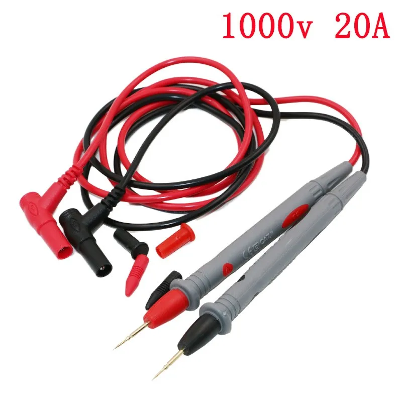 1 Pair 20A 1000V Probe Test Leads Pin for Digital Multimeter Needle Tip Multi Meter Tester Lead Probe Wire Pen Cable