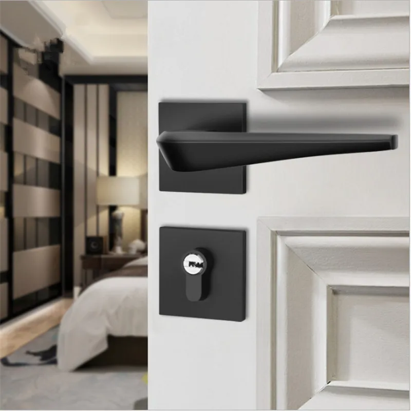 TOP QUALITY SIMPLE TYPE ZINC-ALLOY ROSSETTE DOOR LOCK WITH LOCKBODY AND CYLINDER