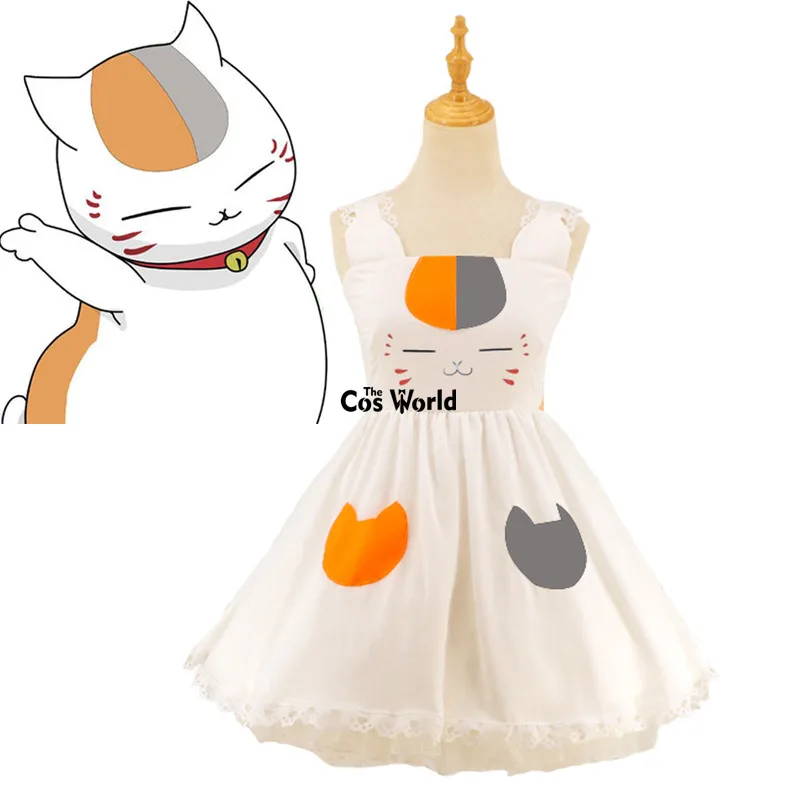 Natsume Yuujinchou Natsume's Book of Friends Nyanko-sensei Lolita Maid Slip Tee Dress Uniform Outfit Anime Cosplay Costumes