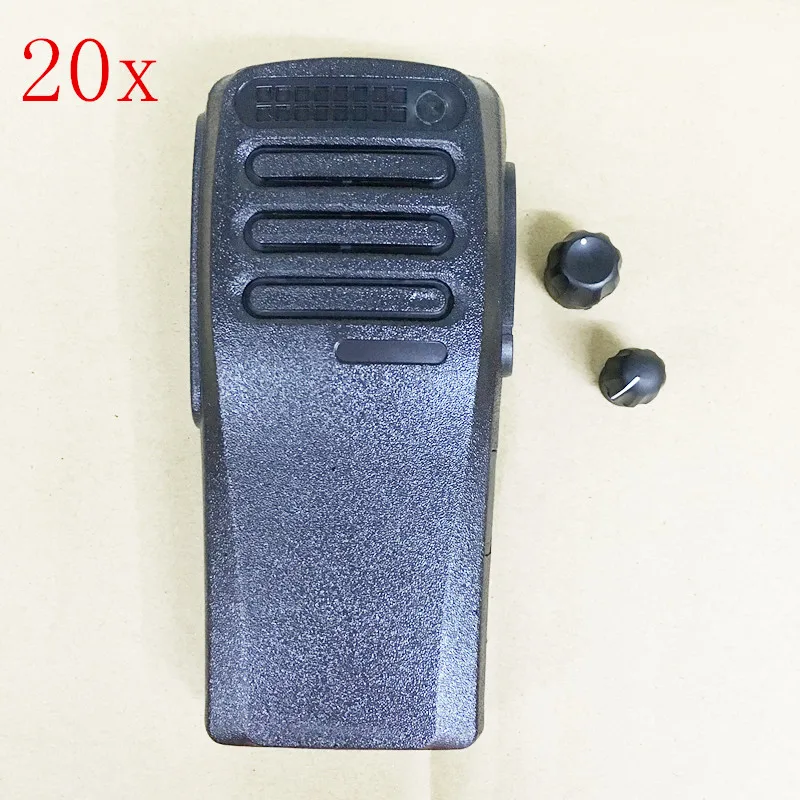 

20pcs/lot the housing shell front case for motorola XIR P3688 DP1400 DEP450 Digital Walkie Talkie with 2 konbs logo model label