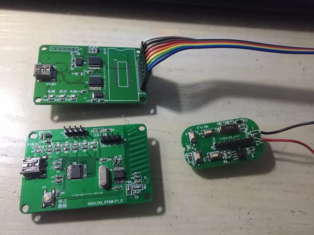 Rolling code NEW board, STM8S103 decoder, HCS300 remote controller