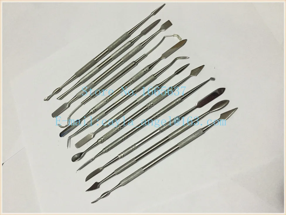 Good Quality 12-Piece Steel Double-Sided Wax Carvers Tool Set Carving Knife Clay Pottery Sculpture Jewelry Making Tools