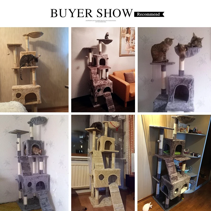 Imagem -04 - Torre Árvore para Gatos Brinquedo para Gato Grande com Escada Casa para Animais de Estimação Ideal para Condomínio e Apartamento Entrega Doméstica