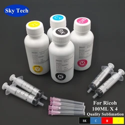 100MLx4  Sublimation ink For Ricoh  , GC21 GC31 GC41 Thermal transfer ink For T-shirt / phone shell / mugs / ceramics etc