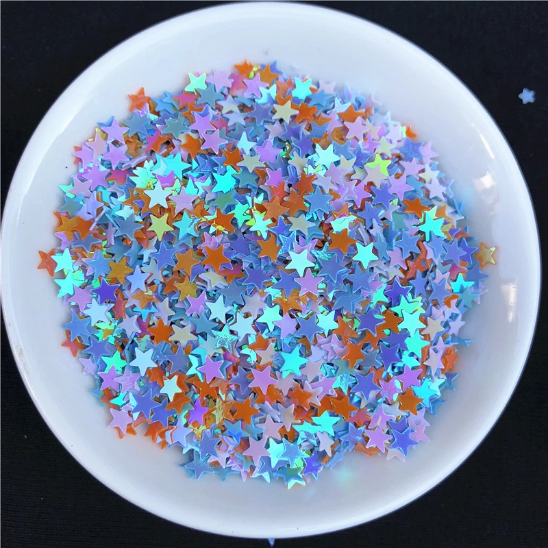 3mm 4mm 5mm Star Shape Sequins Paillettes Nail Art manicure Glitter Slime DIY Material Wedding Decoration Confetti 10g