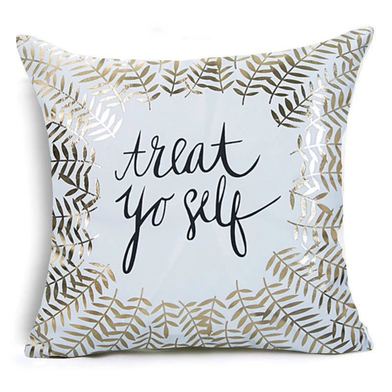 KING&QUEEN Bronzing Cushion Cover LOVE Kiss Cotton Polyester Geometric Printed Lips Home Decorative Pillow Cover Pillowcase