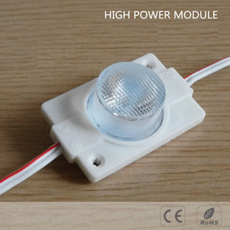 5pcs/lot 2W high power led module side lighting 5050 led lamps 1 led module injection lens super brightness