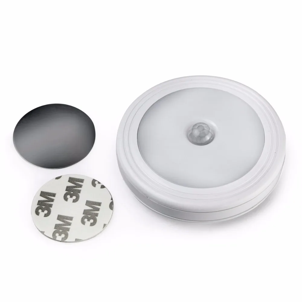 2PCS 6LED PIR Motion Sensor Night Light Auto ON/OFF Battery Power Sensor Night Light W/Magnetic For Cabinet Wardrobe Closet