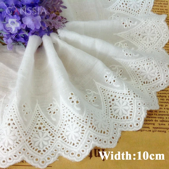 1yard Width:10cm Good Quality Ccotton Embroidered Fabric Lace Clothing DIY Lace Trim Garment Lace Sewing Accessories(ss-6765)