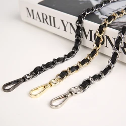 100~130cm Bags Straps Chain Purse Leather Metal Chains With Buckles Shoulder Handbag Handles Bag Parts Accessories KZ151321